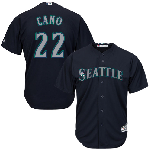 Mariners #22 Robinson Cano Navy Blue New Cool Base Stitched MLB Jersey